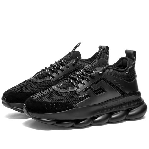 versace chain reaction sneaker black|chain reaction sneakers Versace men's.